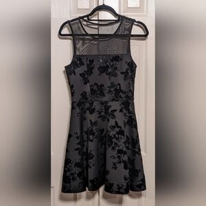 5/$25. Trixxi Illusion Velvet-Print Fit & Flare Dress